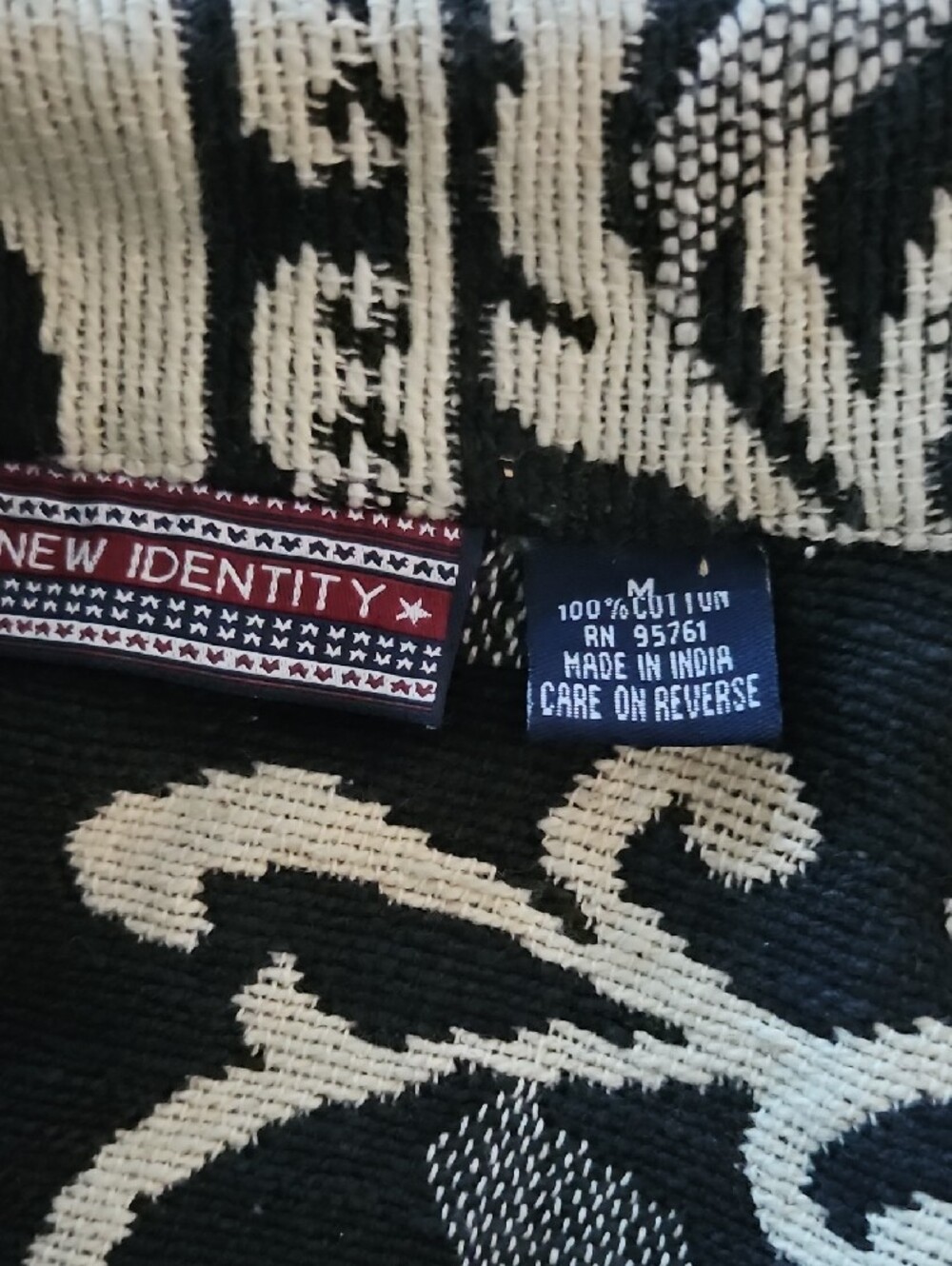 Black & Cream Patterned Jacket - Picture 5 of 5
